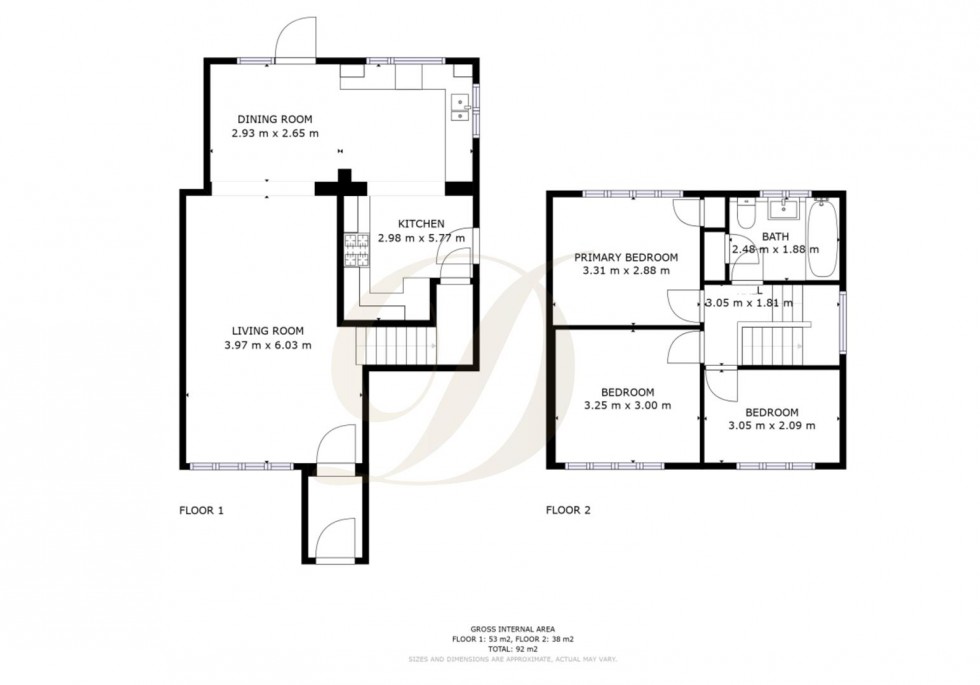 Floorplan for Meriden Close, St. Helens, WA11 9