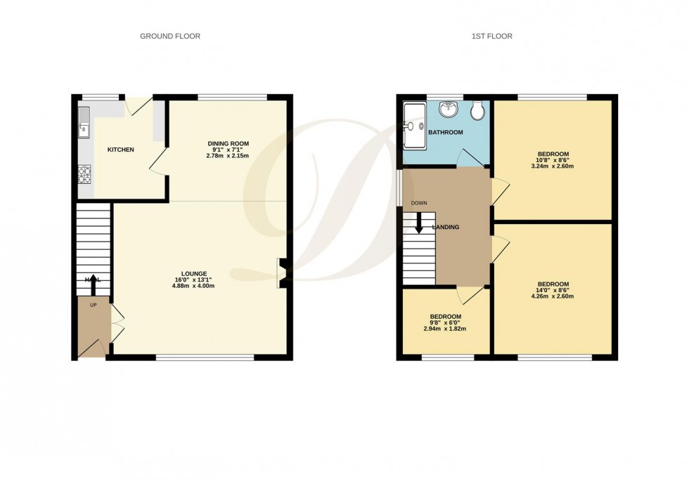 Floorplan for Stirling Crescent, St. Helens, WA9 3