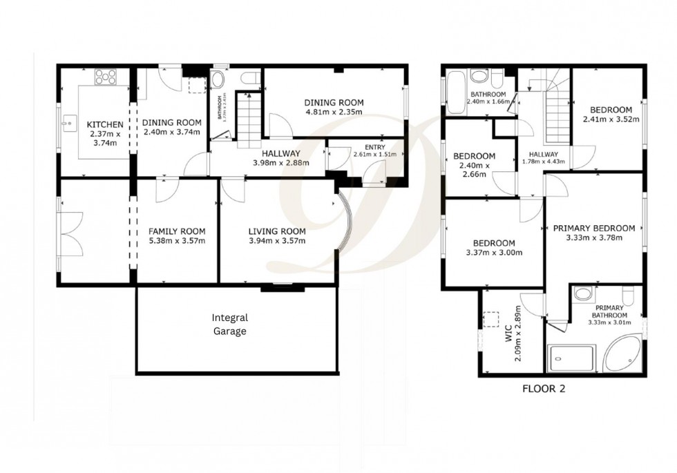 Floorplan for Ashfield Crescent, Billinge, Wigan, WN5 7TE