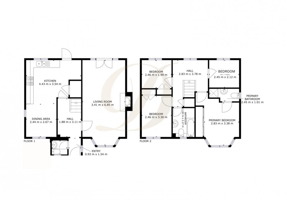 Floorplan for Ledbury Close, Eccleston, WA10 5NY