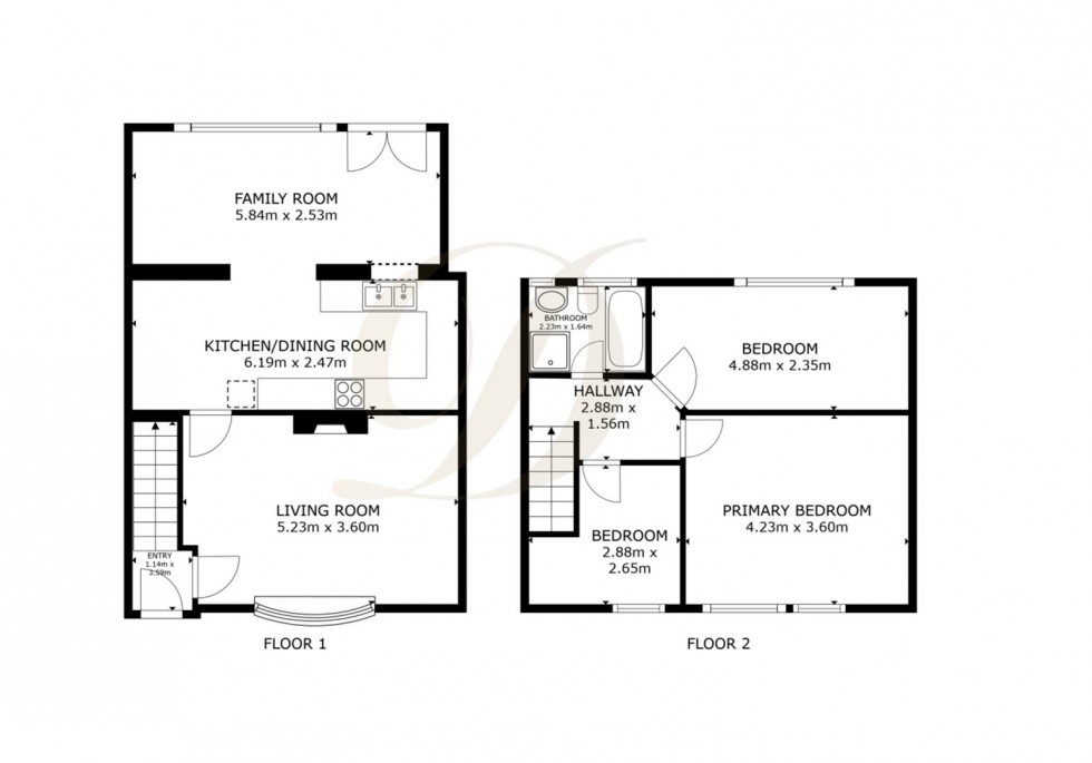 Floorplan for Claremont Road, Billinge, Wigan