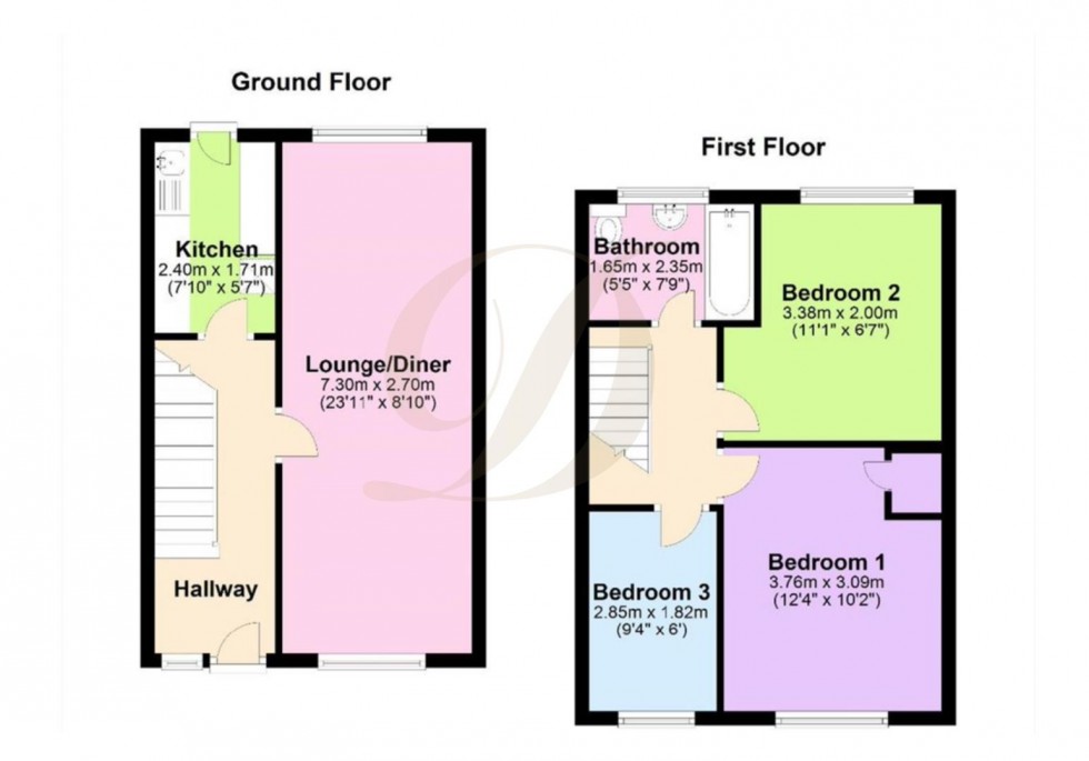 Floorplan for Cumberland Crescent, Haydock, St Helens,WA11 0BQ