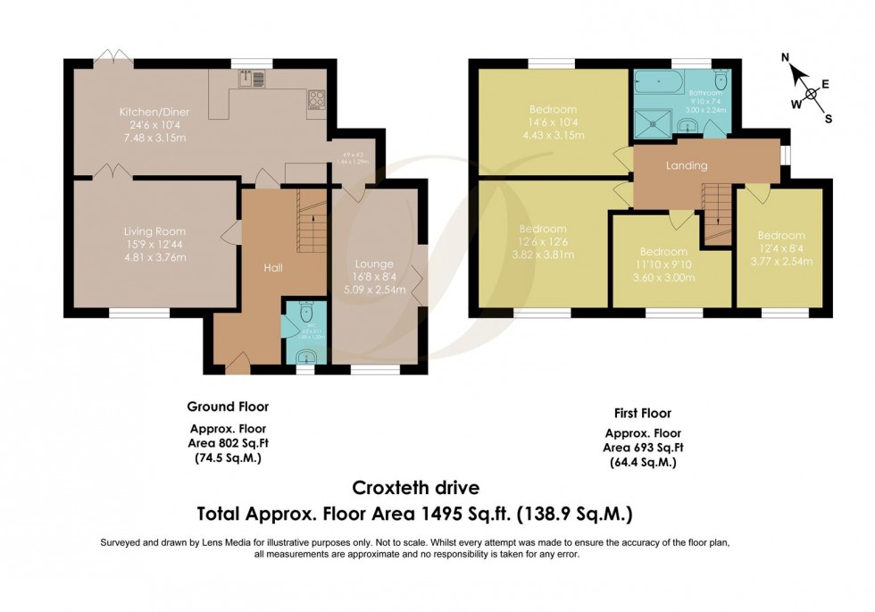 Floorplan for Croxteth Drive, Rainford, WA11 8JZ