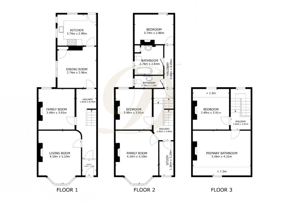 Floorplan for Grosvenor Road, St Helens, WA10 3HX