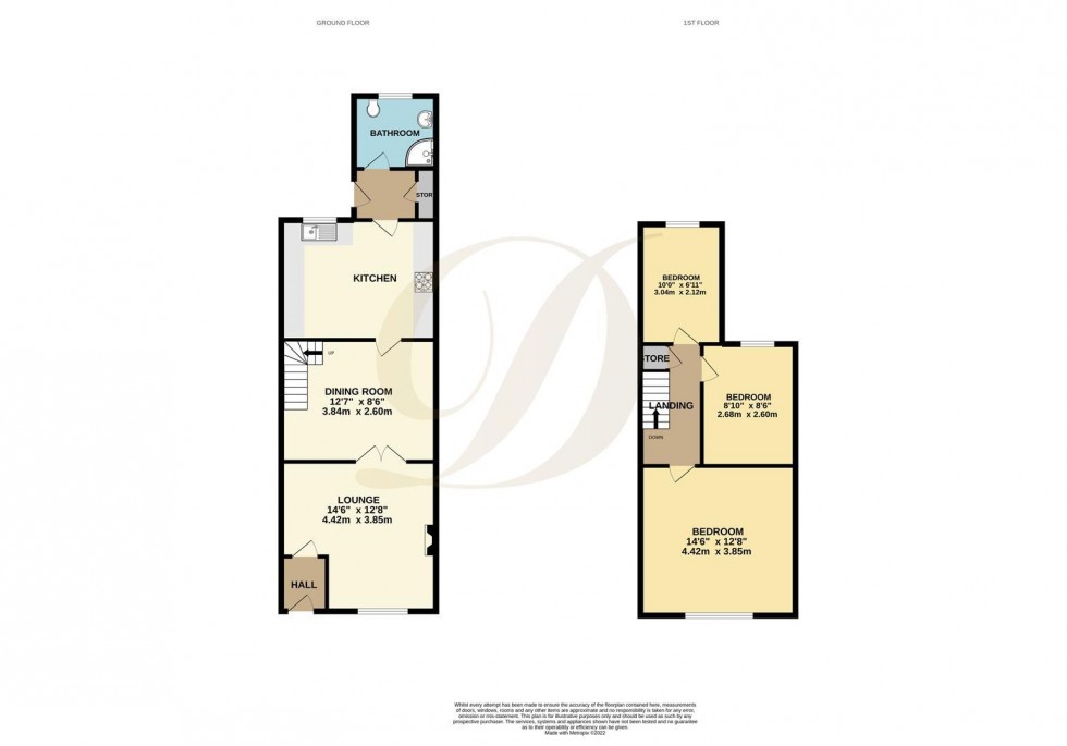 Floorplan for Cowley Street, St Helens, WA10 2SR