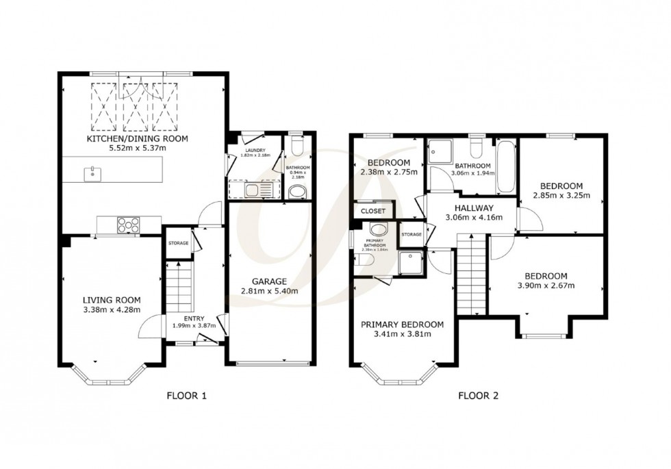 Floorplan for Cherwell Avenue, Sutton Leach, St. Helens, WA9 4YW